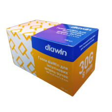 Стерильные иголки diaWin для инсулиновых ручек, 30G*8мм(0,30*8мм) 100шт. (6971227400017)