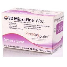 Голки BD Micro-Fine Plus Мікрофайн 0.025мм (31G) x 5мм уп. 100 шт
