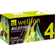 Універсальні голки Wellion Medfine plus для інсулінових шприц-ручок 4мм (32G x 0,23 мм) 100шт (9120015781754)