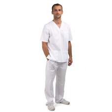 Медичний костюм чоловічий Граніт білий